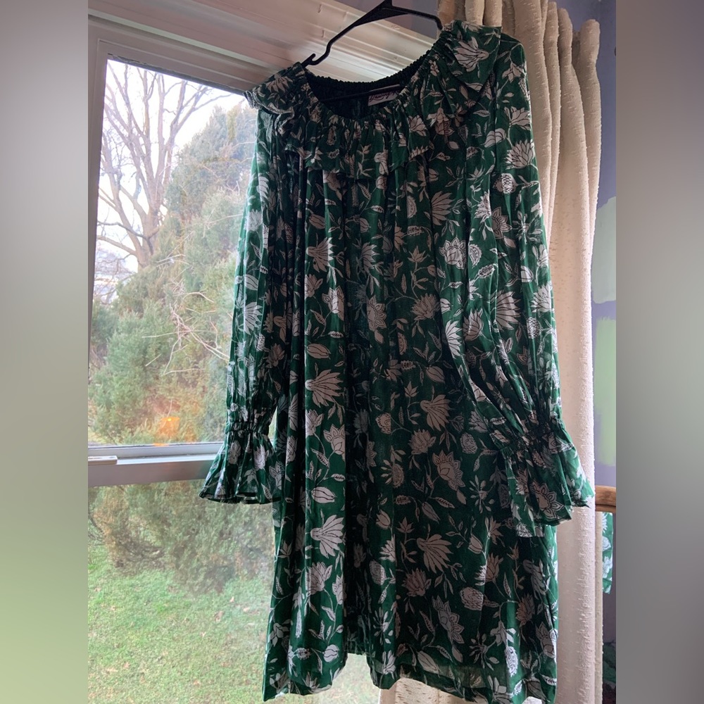 Dancing Kind Green Block Print Dress